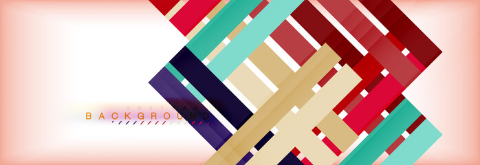 Color stripes and lines, geometric abstract background