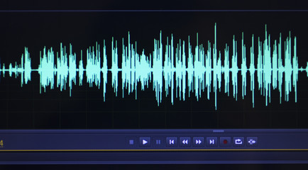 Audio sound wave studio editing