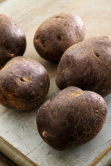 preparing fresh potatoes