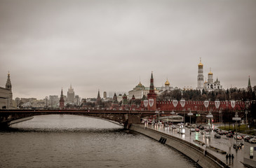 Fototapeta na wymiar Cloudy day in Moscow