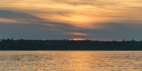 Lake at sunset, Lake of The Woods, Ontario, Canada