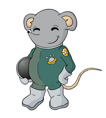 Happy rat astronaut