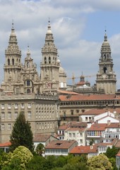 Fototapeta premium CATEDRAL DE SANTIAGO DE COMPOSTELA TRAS LIMPIEZA DE FACHADA