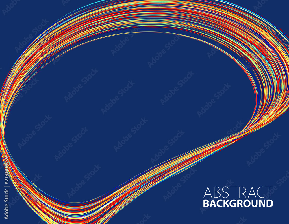 Poster Pattern with thin strips color frame. Vector