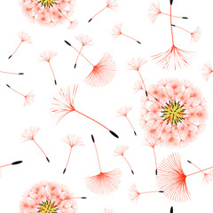 Fototapety  Seamless background from a dandelion.