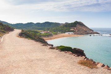 View of Pregonda beach in Menorca island