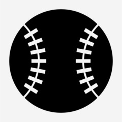 Fototapeta na wymiar Glyph beautiful Baseball ball vector icon