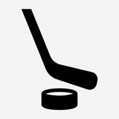 Glyph beautiful puck hockey ball vector icon