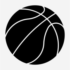 Glyph beautiful baketball ball vector icon