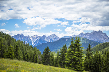 Fototapeta na wymiar Alpine landscape in the Dolomites, Italy. 