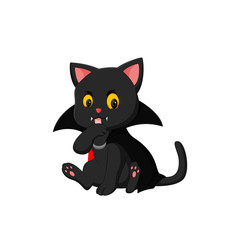 Illustration of Halloween kitten cartoon