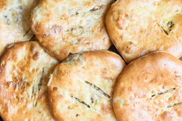 Kubdari with meat. Traditional Georgian dish.