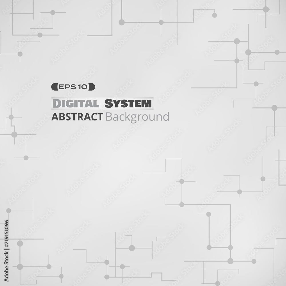 Poster abstract of technology lines background of electronic pattern.