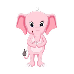 Obraz premium Cute elephant cartoon