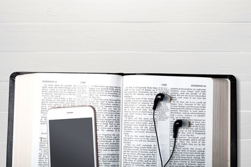 Holy Bible  book on a  background