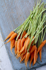 preparing baby carrots