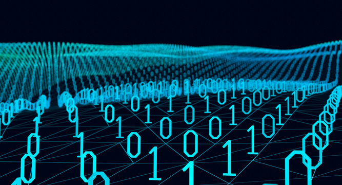 3D Digitale Sprache Bin&auml;rcode