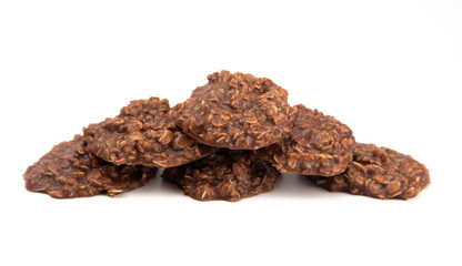 No Bake Chocolate Peanut Butter and Oat Cookies