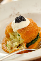 plated fishcake main