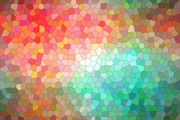 Handsome abstract illustration of red, blue and green bright Small hexagon. Handsome background for your prints.