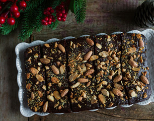 Brownies With Coffee And Almonds