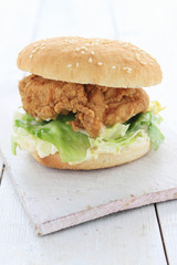 fried chicken burger selection