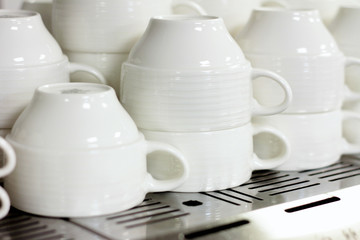 stacked china cups