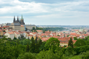 Fototapeta na wymiar View on Prague castle in Prague