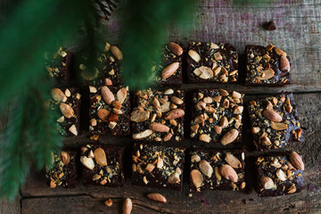 Brownies With Coffee And Almonds