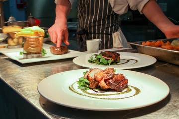 cooked wild mushroom plated appetizer