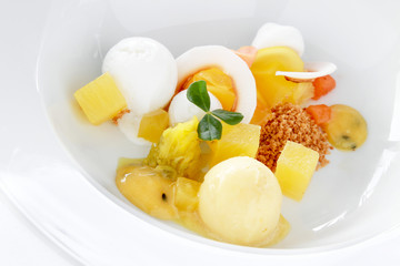 mixed fresh fruit dessert