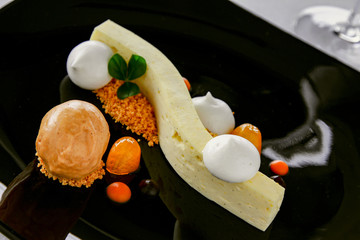mixed panna cotta dessert