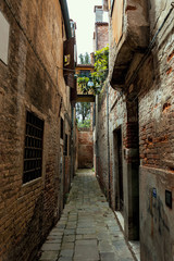 Little alley in the medieval center of Venice