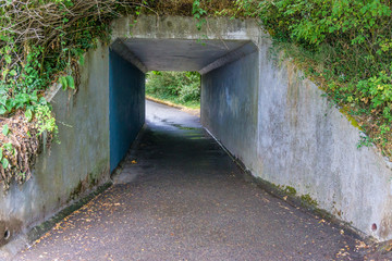 Walkway Under A Bridge