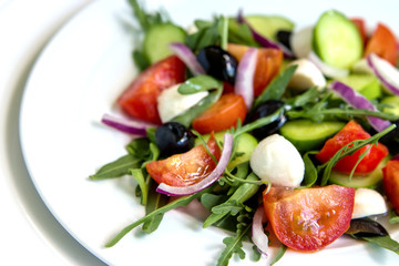 Healthy tasty vegetarian salad vith vegitables.