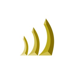 3D M letter with building tower logo