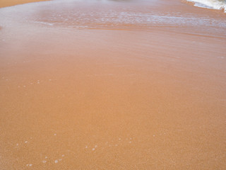 close up sand ground floor and water sea beach
