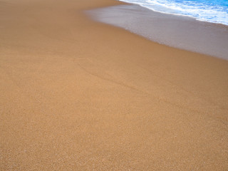 close up sand ground floor and water sea beach