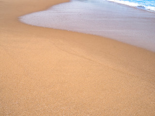 close up sand ground floor and water sea beach