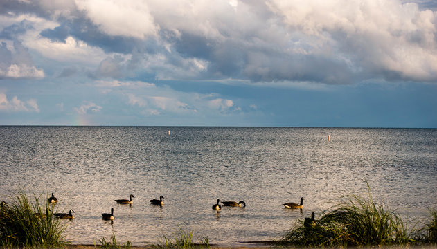 Ominous clouds form over Lake Huron