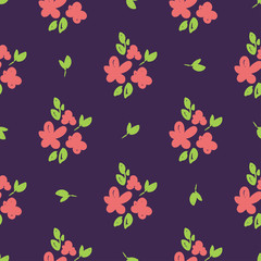 Simple beautiful hand-drawn flowers