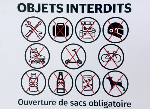 objets interdits