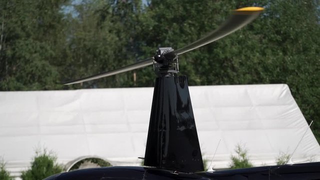 Helicopter landing or take off slowmotion
