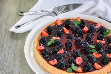 Berry tart.