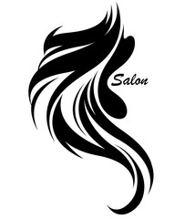 illustration vector of women silhouette black icon on white background