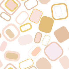 Seamless abstract geometric background with shape of rounded rectangle pattern. Color, messy, design & cover.