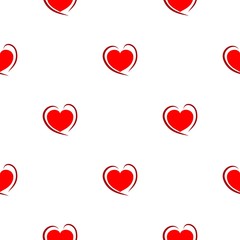 Heart seamless pattern. Fashion graphic design. Modern stylish texture. Colorful template for prints, textiles, wrapping, wallpaper, card, banner, business, valentines day. Vector illustration.