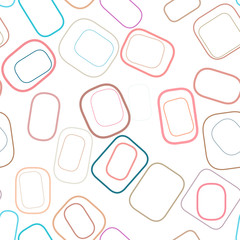 Seamless background abstract geometric rounded rectangle pattern for design. Graphic, cover, template & web.