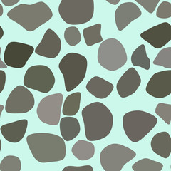 Seamless color abstract rounded shapes geometric pattern generative art background. Graphic, canvas, illustration & messy.