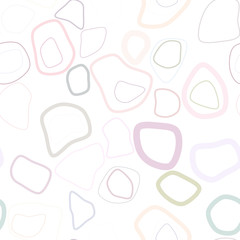 Seamless abstract rounded shapes geometric pattern, colorful & artistic for graphic design.